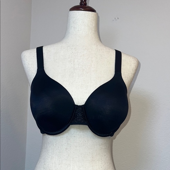 Vanity Fair Black Full Coverage Bra with Molded‎ Cups Size 38C - Picture 1 of 7